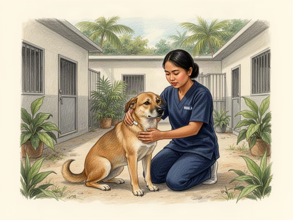 犬の日常のケアを描いた記事専用イラスト